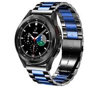 DEALELE Compatibile con Samsung Galaxy Watch 6/6 Classic / 5/5 PRO / 4/4 Classic / 3 41mm / Active 2, Cinturino di Ricambio in 20mm Metallo Acciaio Inossidabile per Huawei GT3 42mm, Nero/Blu