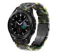 DEALELE Compatibile con Samsung Galaxy Watch 6/6 Classic / 5/5 PRO / 4/4 Classic / 3 41mm / Active 2, Cinturino di Ricambio in Resina Colorata per Huawei GT2 42mm / GT3 42mm, Verde Mimetico