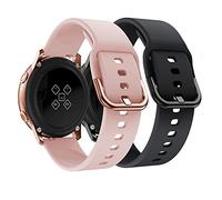 DEALELE Compatibile con Samsung Galaxy Watch 6/6 Classic / 5/5 PRO / 4/4 Classic / 3 41mm / Active 2, Cinturino di Ricambio in 20mm Silicone per Huawei GT3 42mm / GT2 42mm [2 Pack]