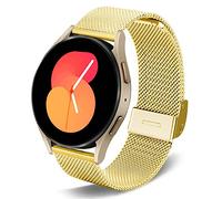 DEALELE Compatibile con Samsung Galaxy Watch 6/6 Classic / 5/5 PRO / 4/4 Classic / 3 41mm / Active 2, Cinturino di Ricambio in Metallo Acciaio Inossidabile da 20mm per Huawei GT3 42mm, Oro