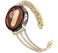 DEALELE Compatibile con Samsung Galaxy Watch 6/6 Classic / 5/5 PRO / 4/4 Classic / 3 41mm / Active 2, Cinturino di Ricambio in Metallo Diamante da 20mm per Huawei GT3 42mm / GT2 42mm, Oro