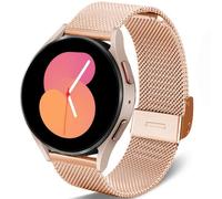 DEALELE Compatibile con Samsung Galaxy Watch 6/6 Classic / 5/5 Pro / 4/4 Classic / 3 41mm / Active 2, Cinturino di Ricambio in Metallo Acciaio Inossidabile da 20mm per Huawei GT3 42mm, Oro rosa