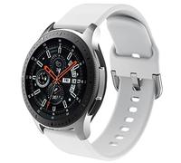 DEALELE Compatibile con Samsung Gear S3 Frontier/Classic/Galaxy Watch 46mm / Galaxy 3 45mm, Cinturino di Ricambio in 22mm Silicone per Huawei Watch 3/3 Pro / GT3 46mm / GT2 46mm, Bianco