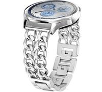 DEALELE Compatibile con Samsung Gear S3 Frontier/Classic/Galaxy Watch 46mm / Galaxy 3 45mm / Huawei Watch 3/3 Pro / GT2 46mm, Cinturino di Ricambio Catena Metallo Acciaio 22mm, Argento