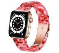 DEALELE Compatible con iWatch 38mm 40mm 41mm, Sostituzione Cinturino in Resina Colorata per Apple Watch Series 8/7 / 6/5 / 4/3 / SE Donne Uomini, Rosso Pesca