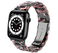 DEALELE Compatible con iWatch 38mm 40mm 41mm, Sostituzione Cinturino in Resina Colorata per Apple Watch Series 8/7 / 6/5 / 4/3 / SE Donne Uomini, Rosa/Nera