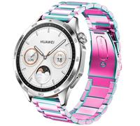 DEALELE Compatible con Samsung Galaxy Watch 46mm / Galaxy 3 45mm / Huawei Watch 4/4 PRO / 3/3 PRO / GT3 46mm / GT2 46mm, Cinturino di Ricambio in Metallo Acciaio Inossidabile 22mm, Arcobaleno