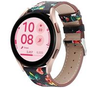 DEALELE Compatible con Samsung Galaxy Watch 6/6 Classic / 5/5 PRO / 4/4 Classic / 3 41mm / Active 2, Cinturino di Ricambio in 20mm Pelle Stampata per Huawei GT2 42mm / GT3 42mm, Foglia Verde