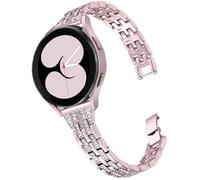 DEALELE Compatible con Samsung Galaxy Watch 6/6 Classic / 5/5 PRO / 4/4 Classic / 3 41mm / Active 2, Cinturino di Ricambio 20mm Strass Diamante Metallo per Huawei GT2 42mm / GT3 42mm, Rosa