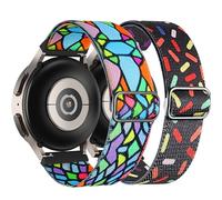 DEALELE Confezione da 2 cinturini compatibili con Huawei Watch GT5 Pro 42 mm / GT5 / GT4 41 mm / Garmin Venu 3S / Forerunner 265S / Fossil Donna Gen 6, cinturino in nylon elastico colorato da 18 mm