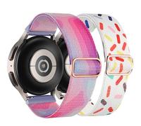DEALELE Confezione da 2 cinturini compatibili con Huawei Watch GT5 Pro 42 mm / GT5 / GT4 41 mm / Garmin Venu 3S / Forerunner 265S / Fossil Donna Gen 6, cinturino colorato in nylon elastico da 18 mm