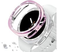 DEALELE [CONFEZIONE DA 2] Custodia compatibile con Samsung Galaxy Watch 8 40 mm, custodia protettiva PC con diamanti a fila singola brillante, cover di ricambio per orologio (40 mm, Ros Trasparente)