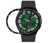 DEALELE Lunetta compatibile con Samsung Galaxy Watch 6 Classic 47 mm, scala temporale in alluminio, ghiera in metallo, antigraffio, protezione adesiva, leggera (47 mm, nero)