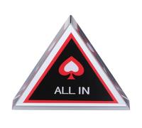 Dealer Button in Acrilico Doppio Strato 7x7x1cm per Poker | Design Trasparente Nero Bianco, Superficie Liscia, 1 Pezzo, per Tavolo Casa, Feste e Uso Ripetuto
