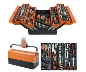 Dealix Cassetta Attrezzi Completa 85 Pezzi in Metallo - Set Utensili Professionali in Acciaio Cromo Vanadio con Valigetta Organizer