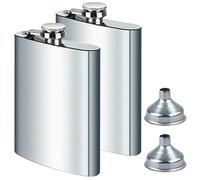 dealkits 2 X in acciaio inox fiaschetta e imbuto, 8oz.227 ML adatto per trasportarlo di alcol