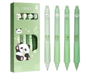DealKits 4 Penne Cancellabili a Tema Panda, Gelato, Torta, Laccio d'orso, Blu, Punta 0,5 mm, Sensibile al Calore, Perfetto per Bambini e Adulti - Articoli per la Scuola
