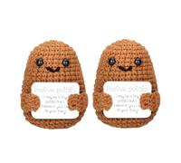 DealKits Pocket Hug Positive Potato, divertenti giocattoli di peluche per maglieria bambola di patate positive, portafortuna incoraggiatore per amiche/famiglia/donne (confezione da 2)