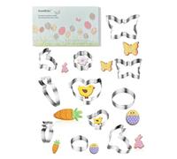 DealKits Stampini pasquali, 12 pezzi, formine pasquali, formine pasquali, formine per biscotti, Pasqua, coniglio, uovo, fiori, farfalle, pulcini, carota, biscotti pasquali, formine per biscotti da