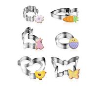 DealKits Stampini pasquali, 12 pezzi, formine pasquali, formine pasquali, formine per biscotti, Pasqua, coniglio, uovo, fiori, farfalle, pulcini, carota, biscotti pasquali, formine per biscotti da