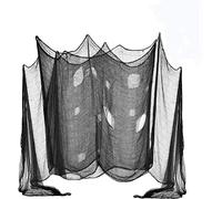 DealKits Tessuto decorativo per Halloween, 600 x 120 cm, colore nero, decorazione per feste di Halloween, panno spaventoso per un'atmosfera mistica. Il tessuto di scaglie è per porte e verande