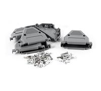 DealMux 5 Pezzi di plastica Shell della Copertura dell'alloggiamento Gray D Sub DB37 37 Pin Connettore