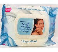 Dealo 30 salviettine struccanti 3 in 1 Strucca,Idrata,Deterge senza alcool con aloe