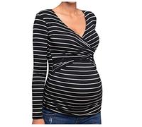 Deals, maglietta da allattamento da donna, con scollo a V, per allattamento