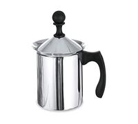 Deals - Montalatte Manuale, 400ml, Impugnatura Ergonomica, Bordo Antigoccia, Stantuffo Retinato, Acciaio Inossidabile, Qualificata e Certificata, per Casa, Bar, Ristorante.
