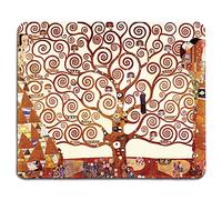 dealzEpic - Arte Mousepad - Gomma Naturale Mouse Pad con Famosa Belle Arti Pittura di Albero della Vita di Gustav Klimt - Bordi cuciti - 24,1x20,1 cm