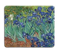 dealzEpic - Tappetino per mouse in gomma naturale con illustri fiori d'iris 1889 di Vincent Van Gogh, 24 x 20 cm