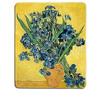 dealzEpic - Tappetino per mouse in gomma naturale con immagine di Irises di Vincent Van Gogh, 24 x 20 cm