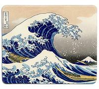 dealzEpic - Tappetino per mouse in gomma naturale, motivo "La grande onda" di Hokusai, 24 x 20 cm