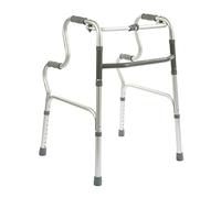 Deambulatore Chiudibile - Invacare Foria P421B - Deambulatore Pieghevole - Altezza Regolabile - Impugnature in Elastomero - Grigio Anodizzato