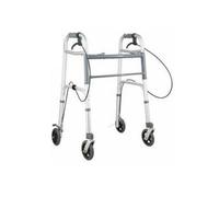 DEAMBULATORE FISSO PIEGHEVOLE CON DUE RUOTE GRANDI PIROETTANTI E DUE POSTERIORI