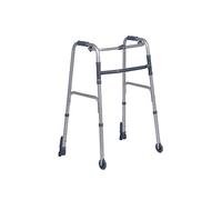 Deambulatore Fisso Pieghevole in Alluminio con Ruote e Puntali