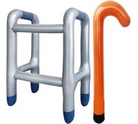 Deambulatore Gonfiabile con Bastone per Scherzi Divertenti e Regali di Pensione Accessorio per Costumi Carnevale Nonni Adulti e Bambini Perfetto per Feste e Compleanni