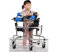 Deambulatore Multifunzione per Disabilità Motorie - 6 Ruote Antiscivolo, Telaio Regolabile e Design Compatto (3-12 Anni)