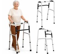 Deambulatore per Anziani in Alluminio Altezza Regolabile Portata Massima 130kg