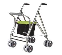 Deambulatore per anziani | Rollator in alluminio con seduta | Deambulatore in alluminio pieghevole | colore pistacchio
