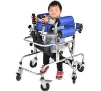 Deambulatore per bambini con paralisi cerebrale, deambulatore medico per la riabilitazione, regolabile in altezza con sedile e 6 ruote, adatto a bambini di altezza compresa tra 70 e 90 cm.