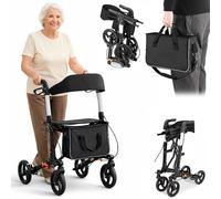 Deambulatore Pieghevole con Seduta per Anziani Salvaspazio con Borsa Trasporto