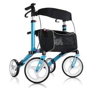 GIMA Deambulatore Stylish pieghevole, con struttura leggera in alluminio, sedile imbottito in nylon con strap up, 43164