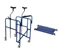 DEAMBULATORE ROLLATOR ASCELLARE PIEGHEVOLE REGOLABILE IN ALTEZZA - GIRELLO PER ANZIANI WIMED