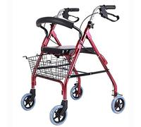 Deambulatore, Rollator Deambulatore a 4 ruote Deambulatore leggero pieghevole regolabile in altezza Deambulatore per anziani con cestino del sedile Deambulatore Deambulatore per adulti in alluminio