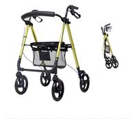 Deambulatore rollator, Deambulatore in Alluminio, Carrello della spesa a 4 ruote e altezza regolabile, ausilio for la mobilità a piedi pieghevole in alluminio for anziani