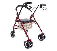 Deambulatore rollator, Deambulatore per Anziani, Ausili for la deambulazione su 4 ruote Doppio freno, utilizzato for la deambulazione degli anziani