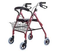 Deambulatore rollator, Deambulatore per Anziani, Ausilio alla mobilità quattro con ruote, deambulatore con deambulatore regolabile in altezza