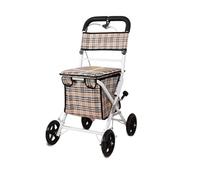 Deambulatore rollator, Deambulatore per Anziani, Camminatore pieghevole leggero con borsa portaoggetti Comodi braccioli dal design ergonomico