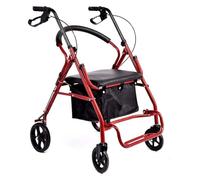 Deambulatore rollator, Deambulatore per Anziani, Con sedile pieghevole a quattro ruote e camminatore con schienale salvaspazio